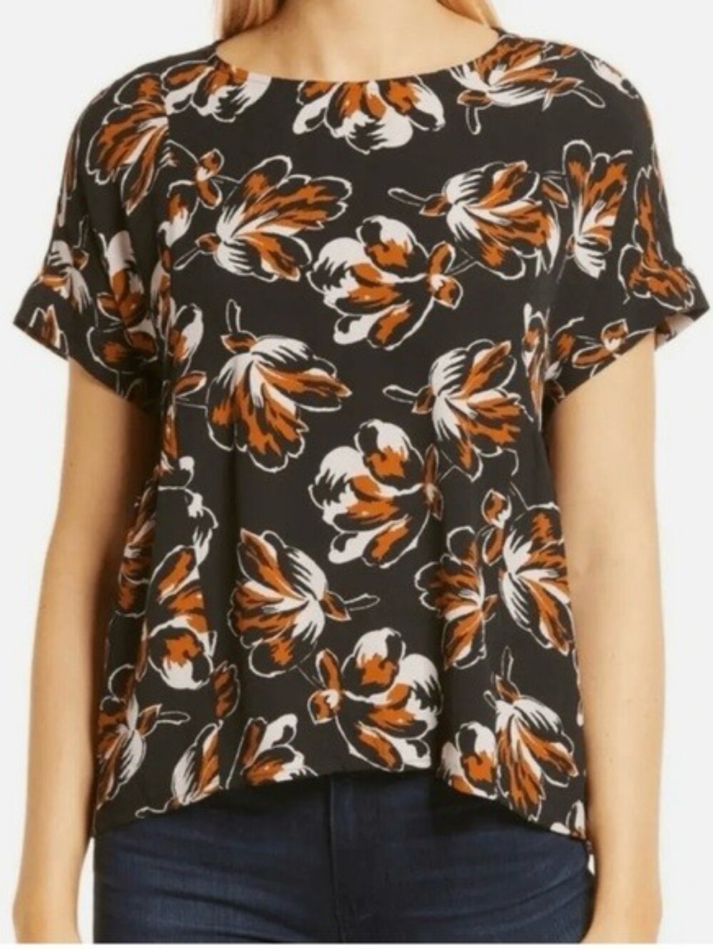 Madewell Shirred Floral Blouse